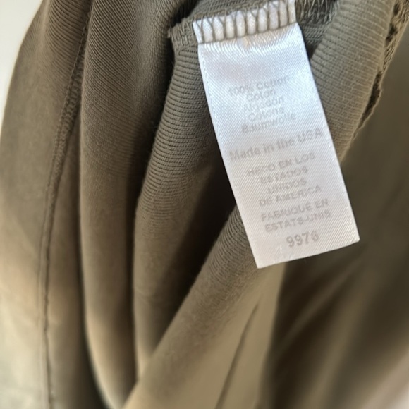 MICHAEL STARS ELIZA DRESS small EUC COTTON A-LINE MINI Shift DOLMA Army Green - Picture 5 of 6